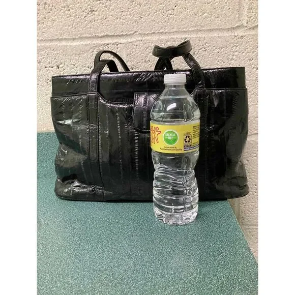 Eel Skin Vintage Black Shoulder Bag EXCELLENT CONDITION - Picture 7 of 17